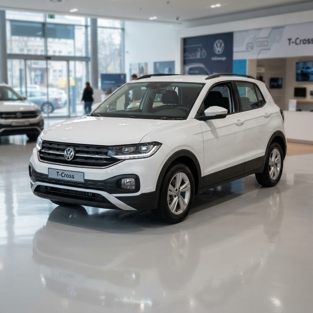 VW T-Cross - أبيض